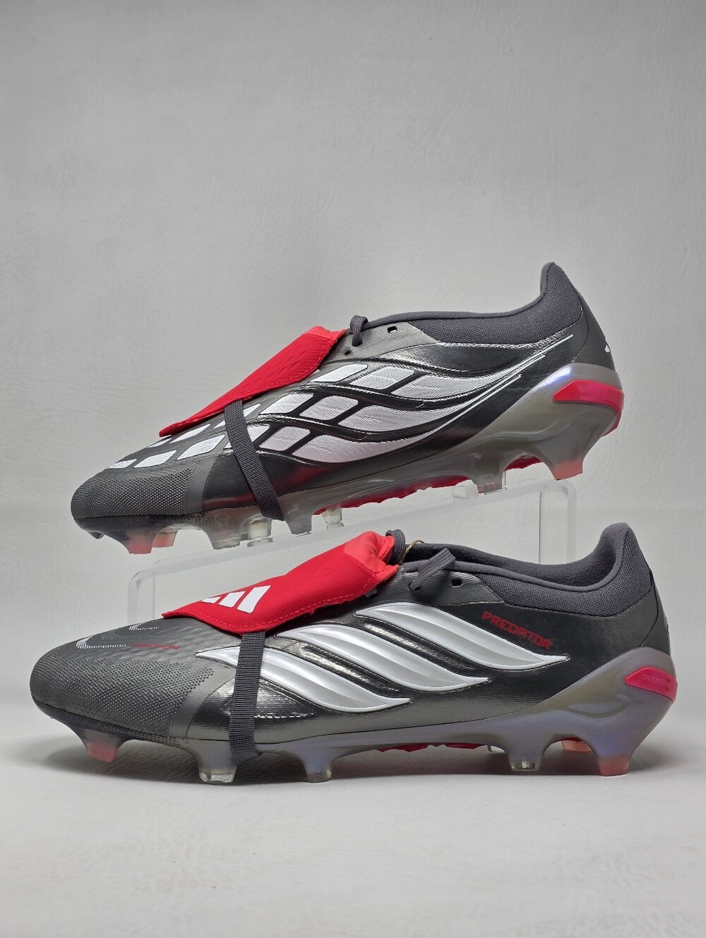 Adidas Predator Pro Tongue FG Football Soccer Cleats Grey Men’s Size 12 JR3324 - Picture 3 of 12